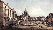 BELLOTTO, Bernardo New Market Square in Dresden from the Jdenhof oil painting